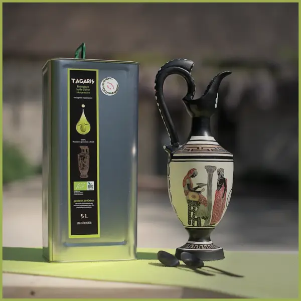 Huile d'olive bio Tagaris en bidon de 5 litres